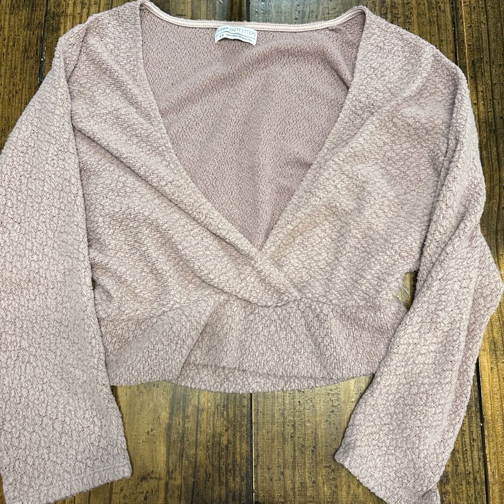 Urban Outfitters Textured Mauve Crop Top